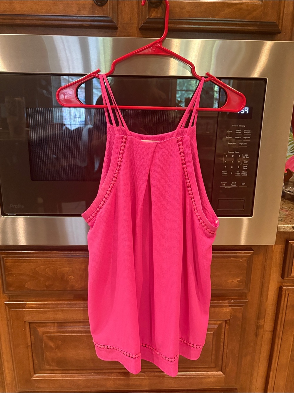 Sweet Wanderer Bright Pink Double-Strap Halter Blouse